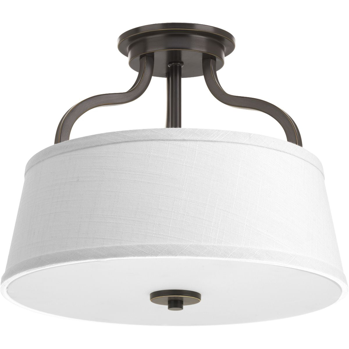 PROGRESS LIGHTING P3720-20 Antique Bronze Arden Collection Two-Light 14" Semi-Flush Convertible