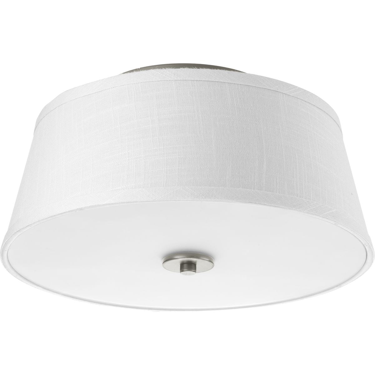 PROGRESS LIGHTING P3739-09 Brushed Nickel Arden Collection Two-Light 14" Flush Mount