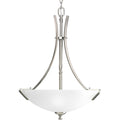 PROGRESS LIGHTING P3757-09 Brushed Nickel Wisten Collection Three-Light Foyer Pendant