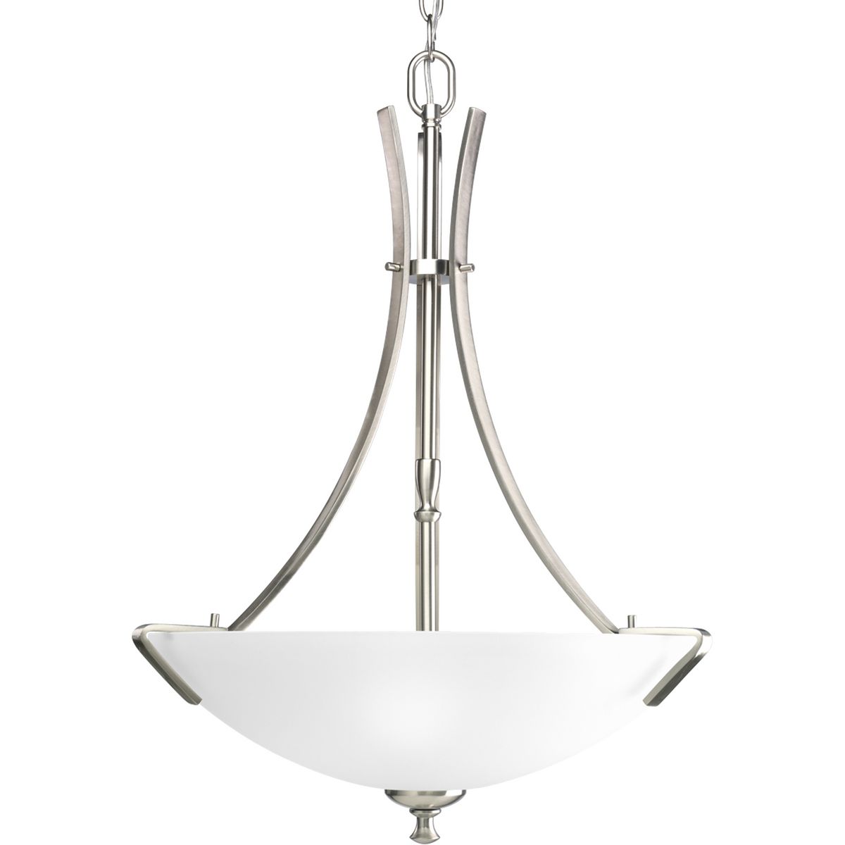 PROGRESS LIGHTING P3757-09 Brushed Nickel Wisten Collection Three-Light Foyer Pendant