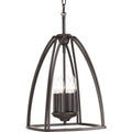 PROGRESS LIGHTING P3786-20 Antique Bronze Tally Collection Four-Light Foyer Pendant