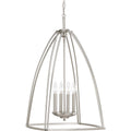 PROGRESS LIGHTING P3787-09 Brushed Nickel Tally Collection Four-Light Foyer Pendant