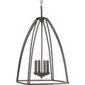 PROGRESS LIGHTING P3787-20 Antique Bronze Tally Collection Four-Light Foyer Pendant