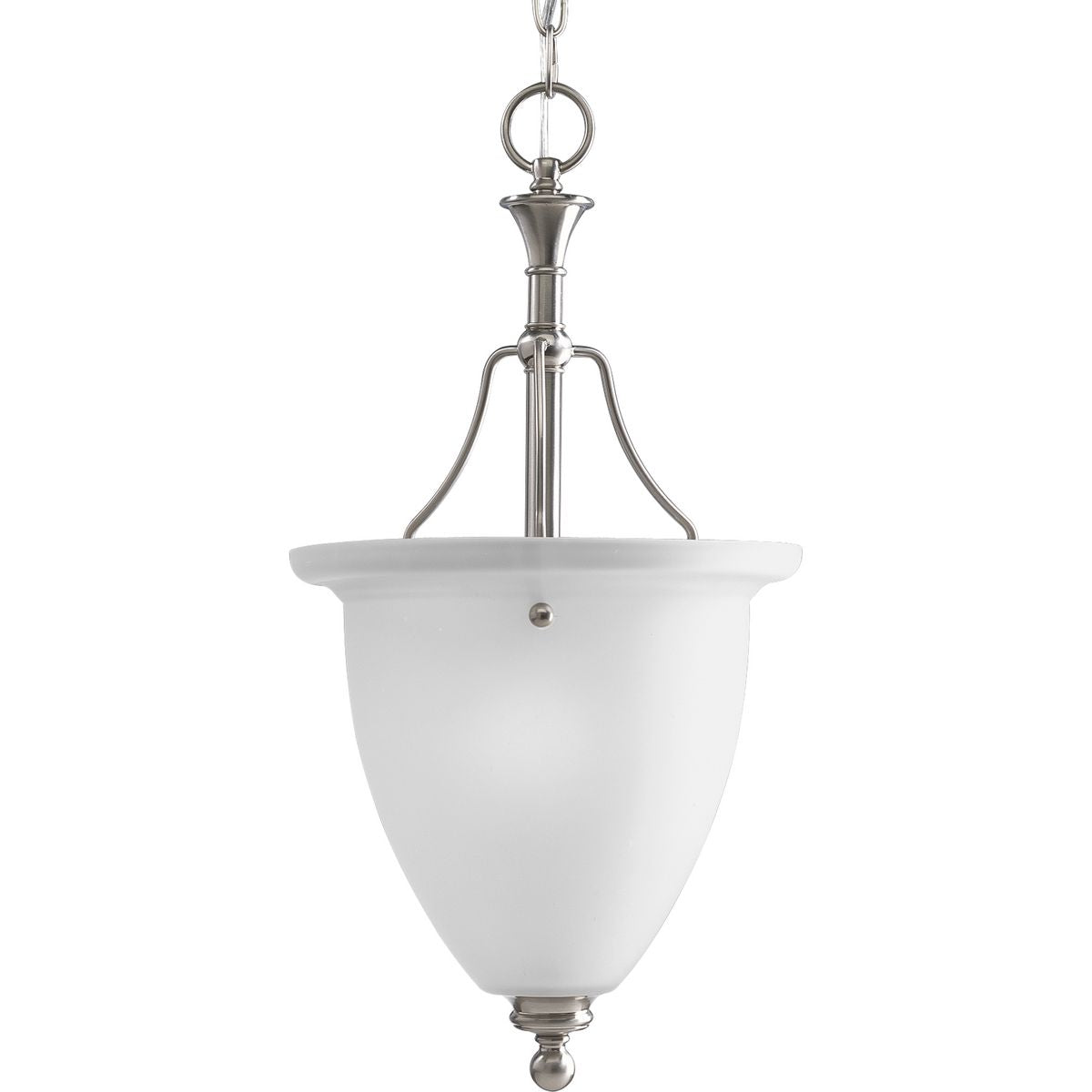 PROGRESS LIGHTING P3793-09 Brushed Nickel Madison Collection One-Light Inverted Pendant