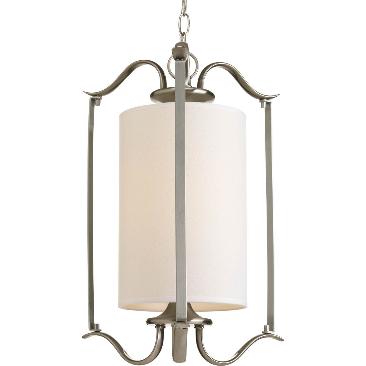 PROGRESS LIGHTING P3799-09 Brushed Nickel Inspire Collection One-Light Large Foyer Pendant