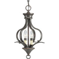 PROGRESS LIGHTING P3806-20 Antique Bronze Trinity Collection Two-Light Foyer Pendant