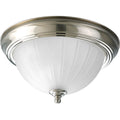 PROGRESS LIGHTING P3816-09 Brushed Nickel One-Light Melon 11-3/8" Close-to-Ceiling