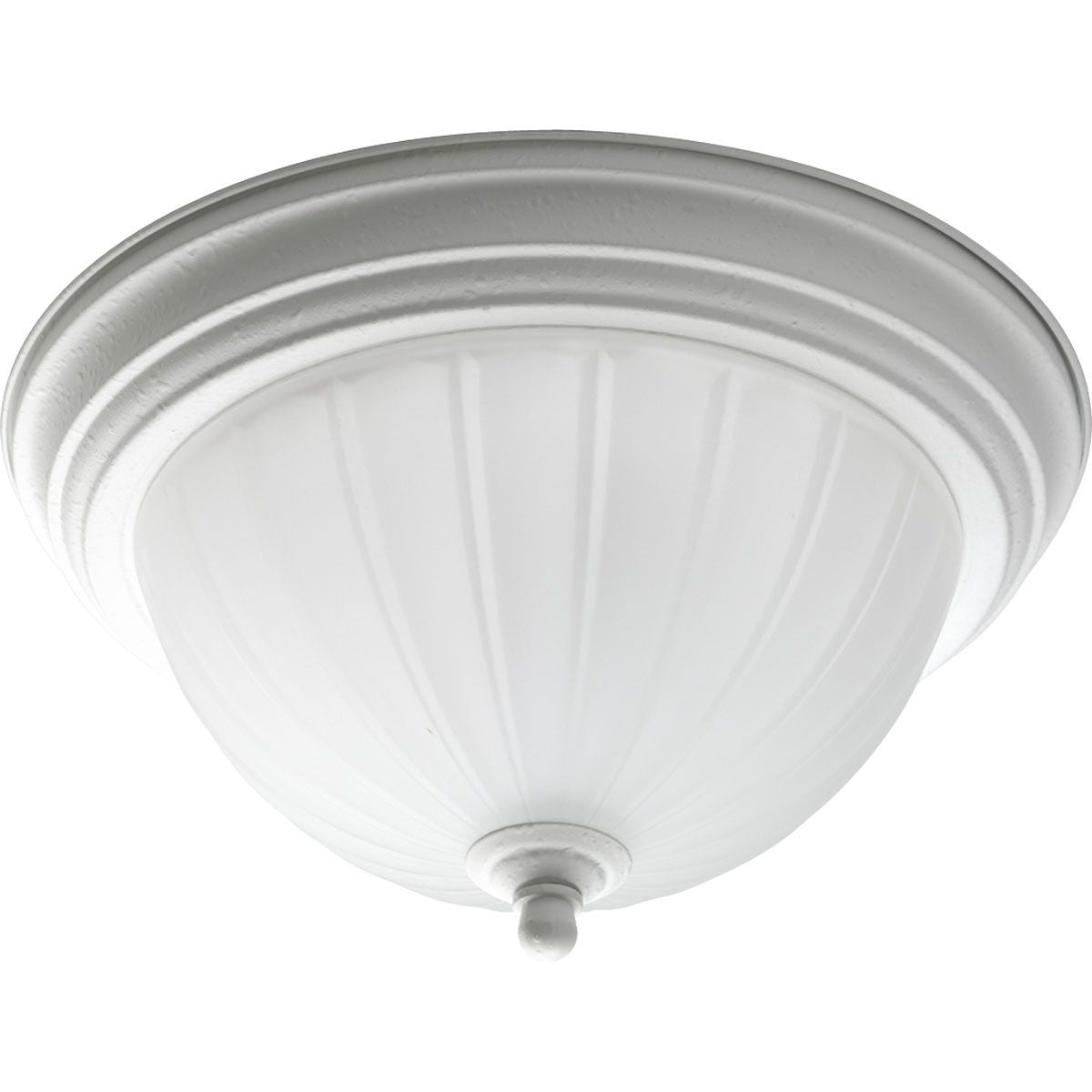 PROGRESS LIGHTING P3816-30 White One-Light Melon 11-3/8" Close-to-Ceiling