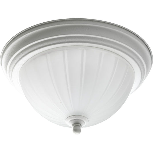 PROGRESS LIGHTING P3816-30 White One-Light Melon 11-3/8" Close-to-Ceiling