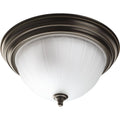 PROGRESS LIGHTING P3817-20 Antique Bronze Two-Light Melon 13-1/4" Close-to-Ceiling