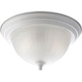 PROGRESS LIGHTING P3817-30 White Two-Light Melon 13-1/4" Close-to-Ceiling