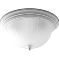 PROGRESS LIGHTING P3818-30 White Three-Light Melon 15-1/4" Close-to-Ceiling