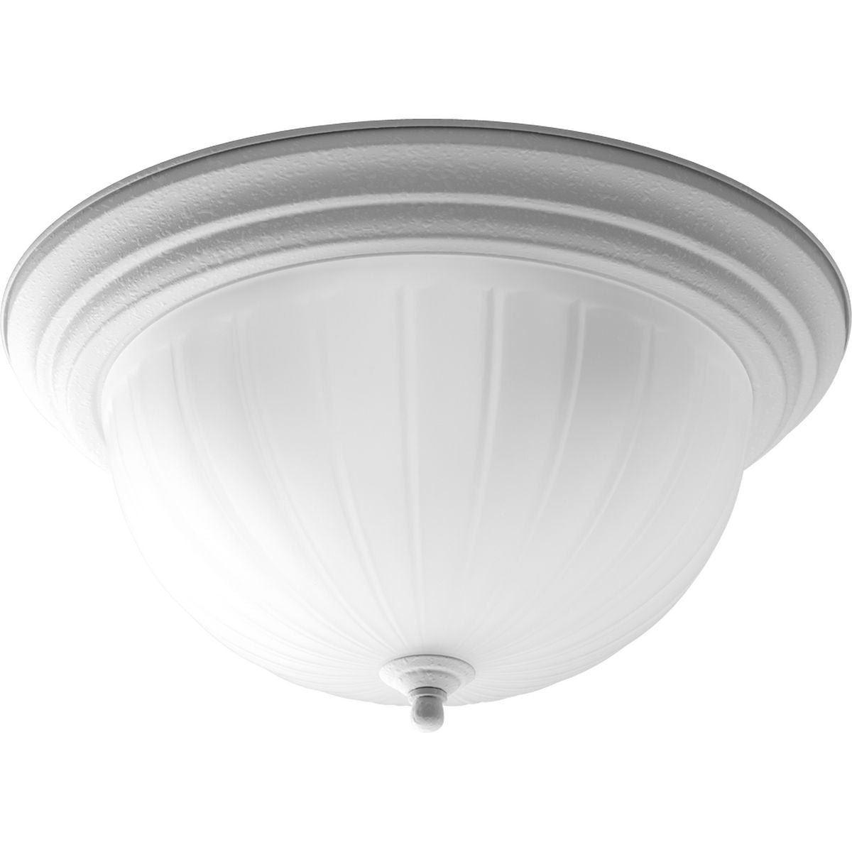 PROGRESS LIGHTING P3818-30 White Three-Light Melon 15-1/4" Close-to-Ceiling