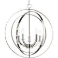 PROGRESS LIGHTING P3841-104 Polished Nickel Equinox Collection Five-Light Pendant