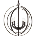PROGRESS LIGHTING P3841-20 Antique Bronze Equinox Collection Five-Light Chandelier
