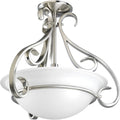 PROGRESS LIGHTING P3843-09 Brushed Nickel Torino Collection Three-Light Foyer Pendant