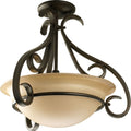 PROGRESS LIGHTING P3843-77 Forged Bronze Torino Collection Three-Light Foyer Pendant
