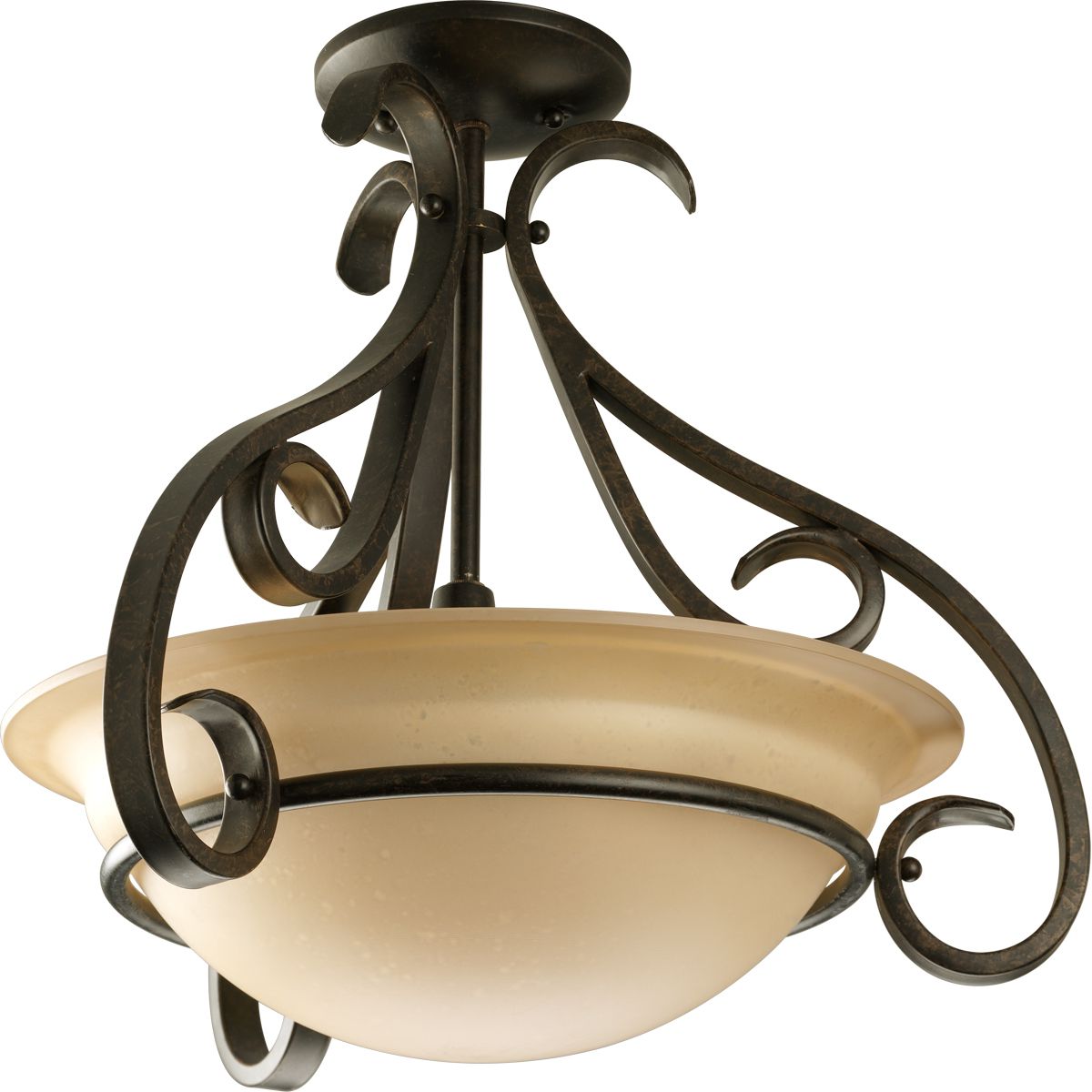 PROGRESS LIGHTING P3843-77 Forged Bronze Torino Collection Three-Light Foyer Pendant