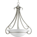 PROGRESS LIGHTING P3847-09 Brushed Nickel Torino Collection Three-Light Foyer Pendant