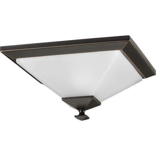 PROGRESS LIGHTING P3854-20 Antique Bronze Clifton Heights Collection Antique Bronze One-Light 12-1/2" Flush Mount