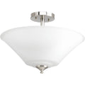 PROGRESS LIGHTING P3864-09 Brushed Nickel Joy Collection Three-Light 16-5/8" Semi-Flush Convertible