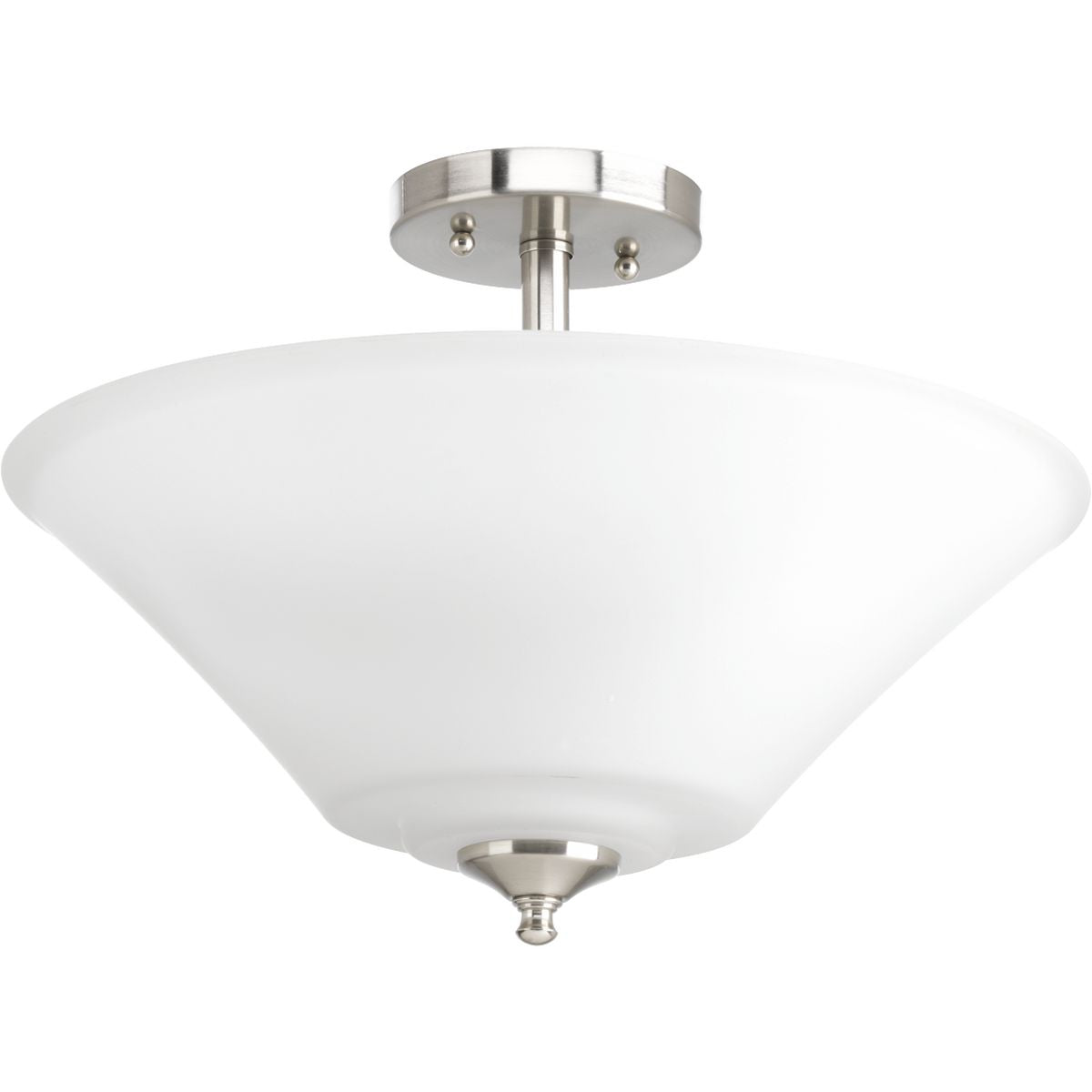 PROGRESS LIGHTING P3864-09 Brushed Nickel Joy Collection Three-Light 16-5/8" Semi-Flush Convertible