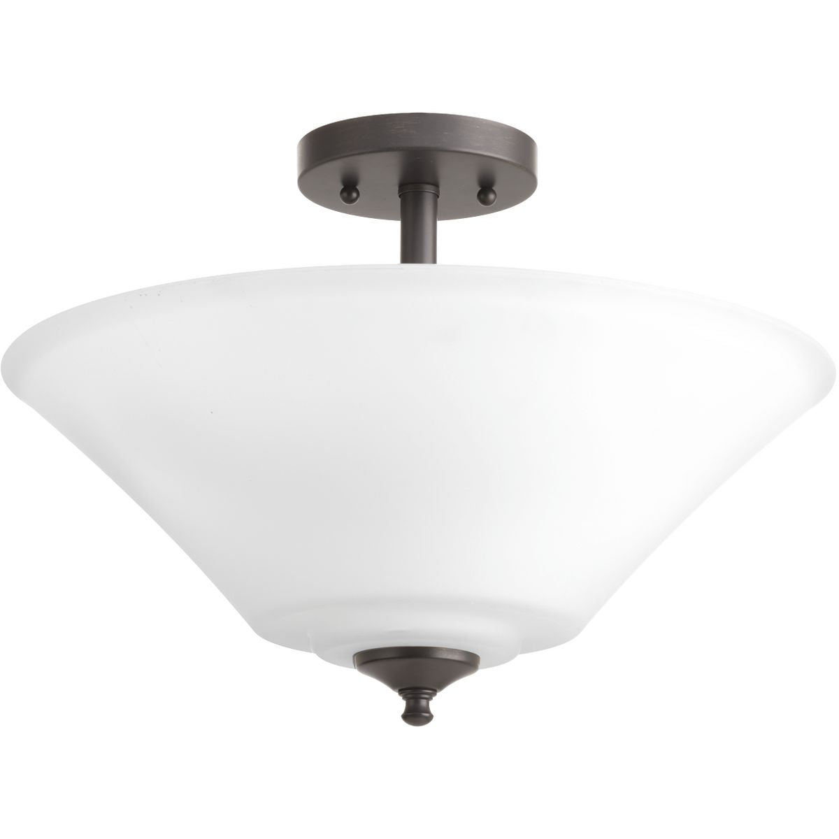 PROGRESS LIGHTING P3864-20W Antique Bronze Joy Collection Three-Light 16-5/8" Semi-Flush Convertible