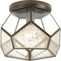 PROGRESS LIGHTING P3868-20 Antique Bronze Cinq Collection Antique Bronze One-Light 12" Flush Mount