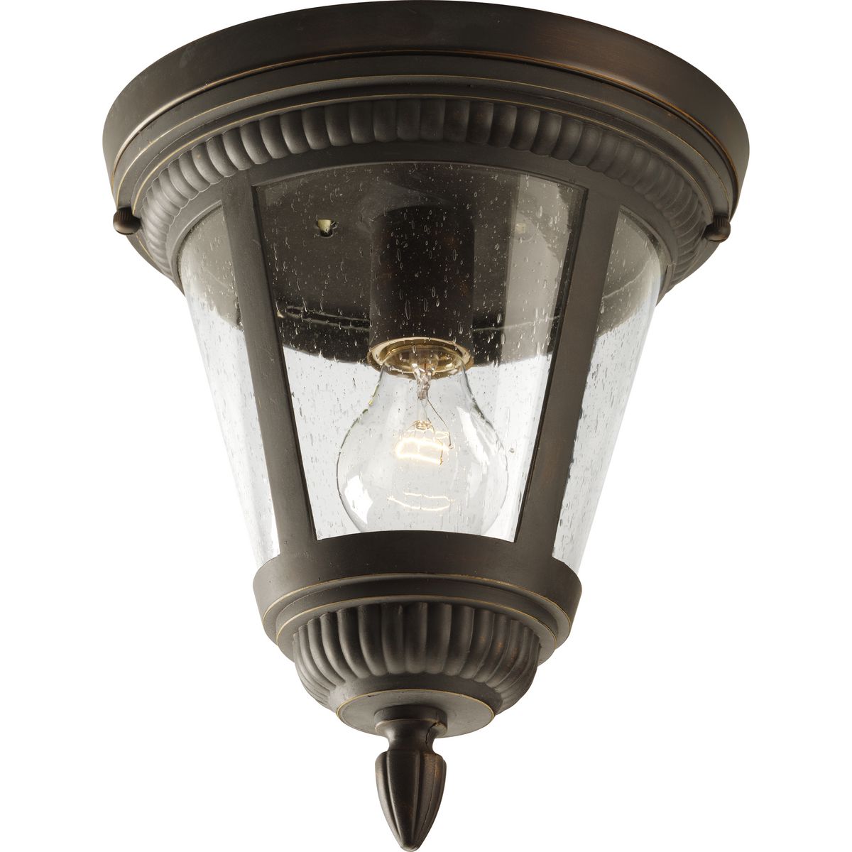 PROGRESS LIGHTING P3883-20 Antique Bronze Westport Collection One-Light 9-1/8" Close-to-Ceiling