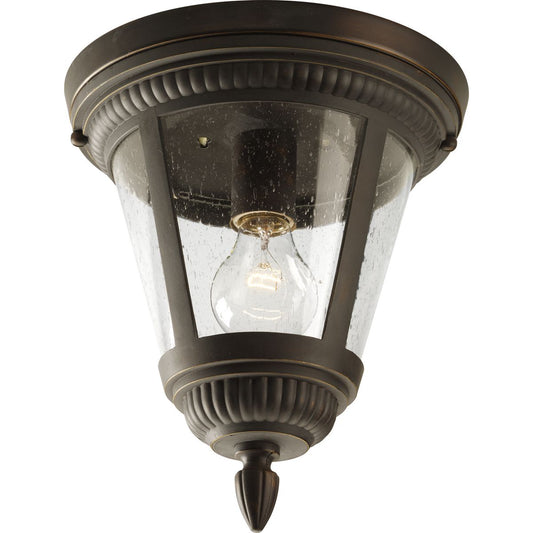 PROGRESS LIGHTING P3883-20 Antique Bronze Westport Collection One-Light 9-1/8" Close-to-Ceiling