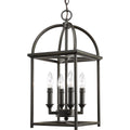 PROGRESS LIGHTING P3884-20 Antique Bronze Piedmont Collection Four-Light Foyer Lantern