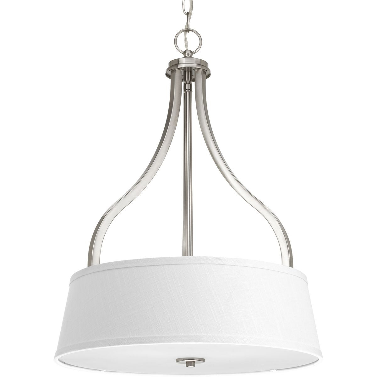 PROGRESS LIGHTING P3905-09 Brushed Nickel Arden Collection Three-Light Inverted Pendant