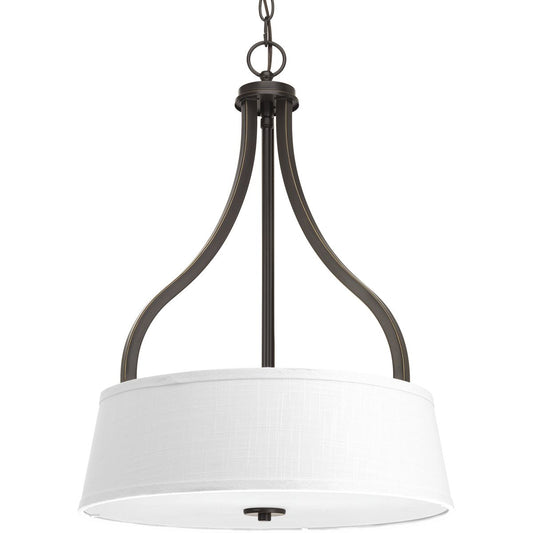 PROGRESS LIGHTING P3905-20 Antique Bronze Arden Collection Three-Light Inverted Pendant