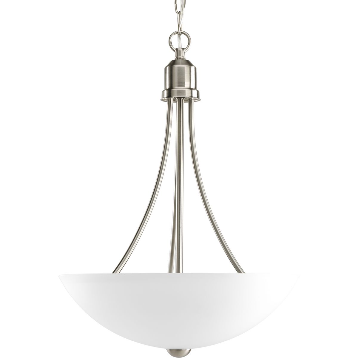 PROGRESS LIGHTING P3914-09 Brushed Nickel Gather Collection Two-Light Foyer Pendant