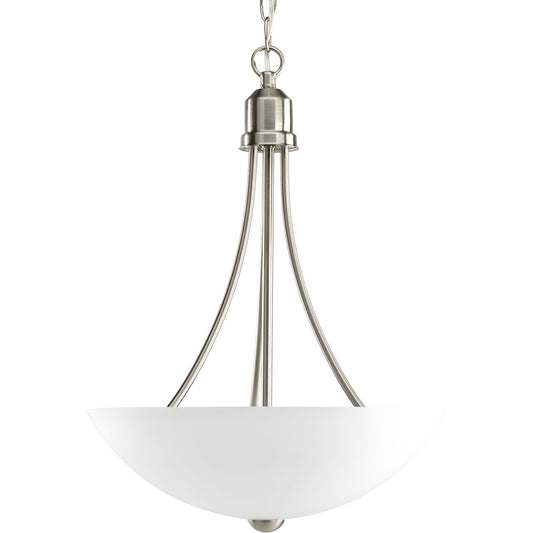 PROGRESS LIGHTING P3914-09 Brushed Nickel Gather Collection Two-Light Foyer Pendant