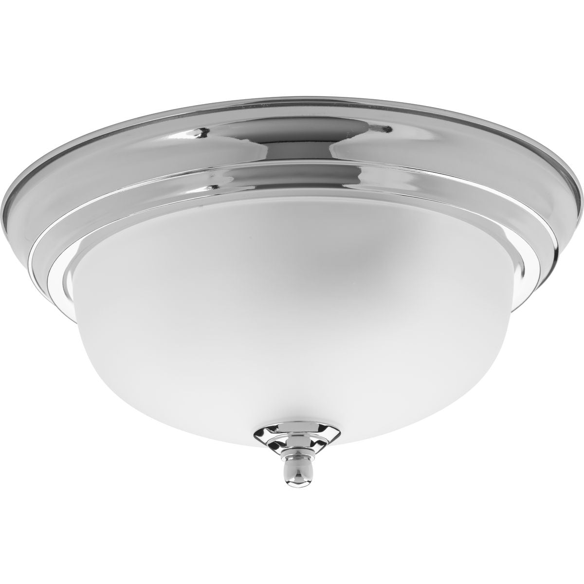 PROGRESS LIGHTING P3924-15ET Polished Chrome One-Light Dome Glass 11-3/8" Close-to-Ceiling
