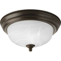 PROGRESS LIGHTING P3924-20 Antique Bronze One-Light Dome Glass 11-3/8" Close-to-Ceiling