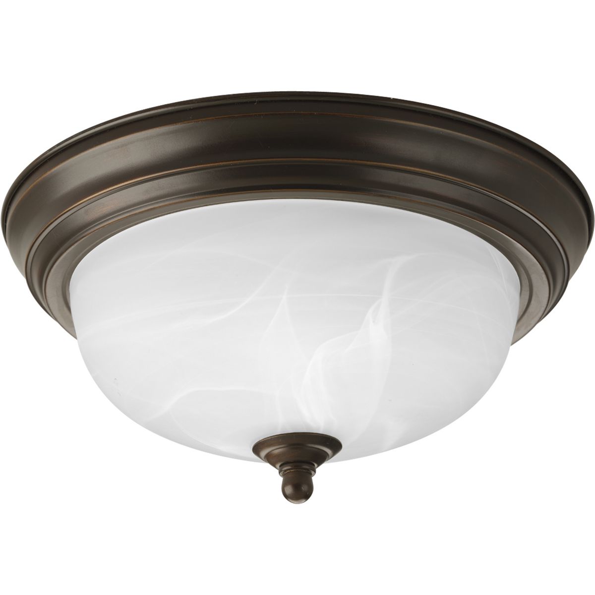 PROGRESS LIGHTING P3924-20 Antique Bronze One-Light Dome Glass 11-3/8" Close-to-Ceiling
