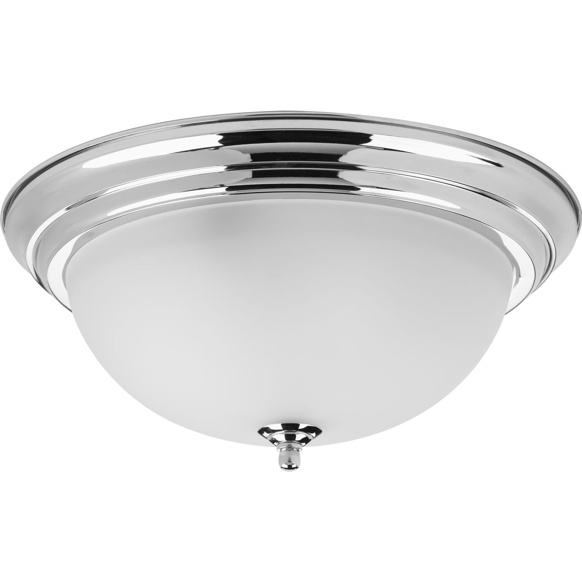 PROGRESS LIGHTING P3926-15ET Polished Chrome Three-Light Dome Glass 15-1/4" Close-to-Ceiling