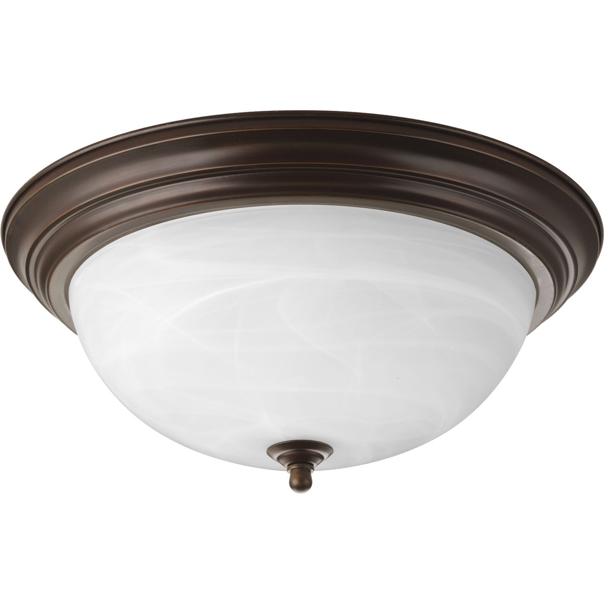 PROGRESS LIGHTING P3926-20 Antique Bronze Three-Light Dome Glass 15-1/4" Close-to-Ceiling