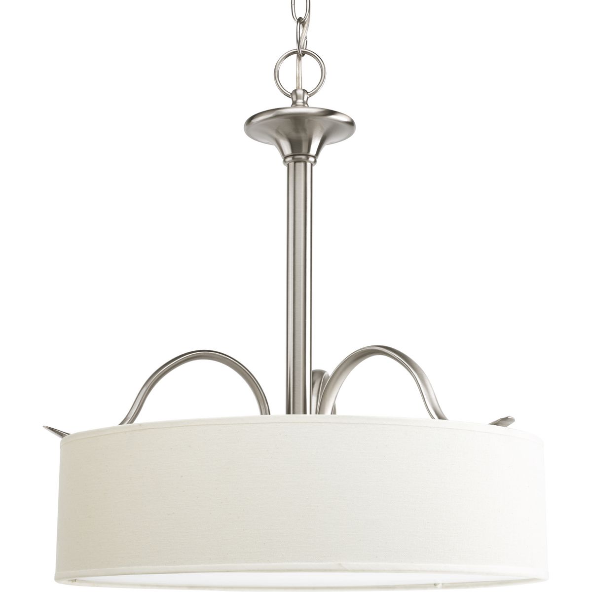 PROGRESS LIGHTING P3931-09 Brushed Nickel Inspire Collection Three-Light Pendant