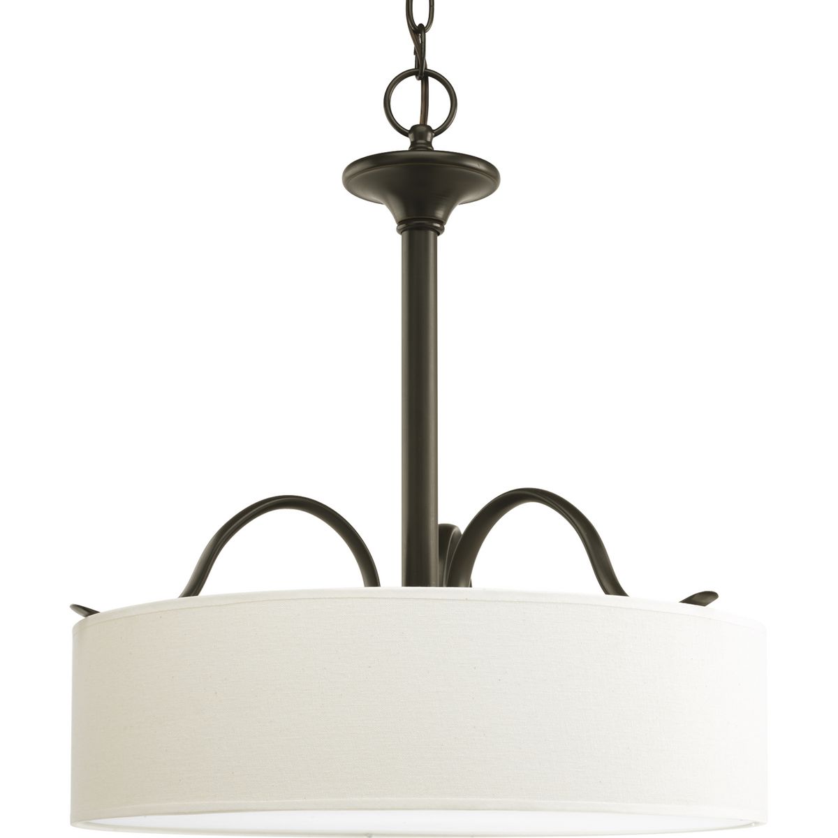 PROGRESS LIGHTING P3931-20 Antique Bronze Inspire Collection Three-Light Pendant