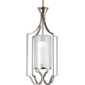 PROGRESS LIGHTING P3946-104 Polished Nickel Caress Collection One-Light Small Foyer Pendant