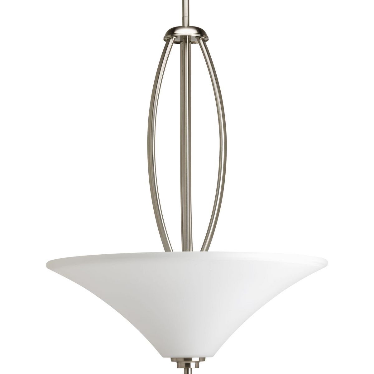 PROGRESS LIGHTING P3951-09 Brushed Nickel Joy Collection Three-Light Inverted Pendant