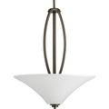 PROGRESS LIGHTING P3951-20W Antique Bronze Joy Collection Three-Light Inverted Pendant