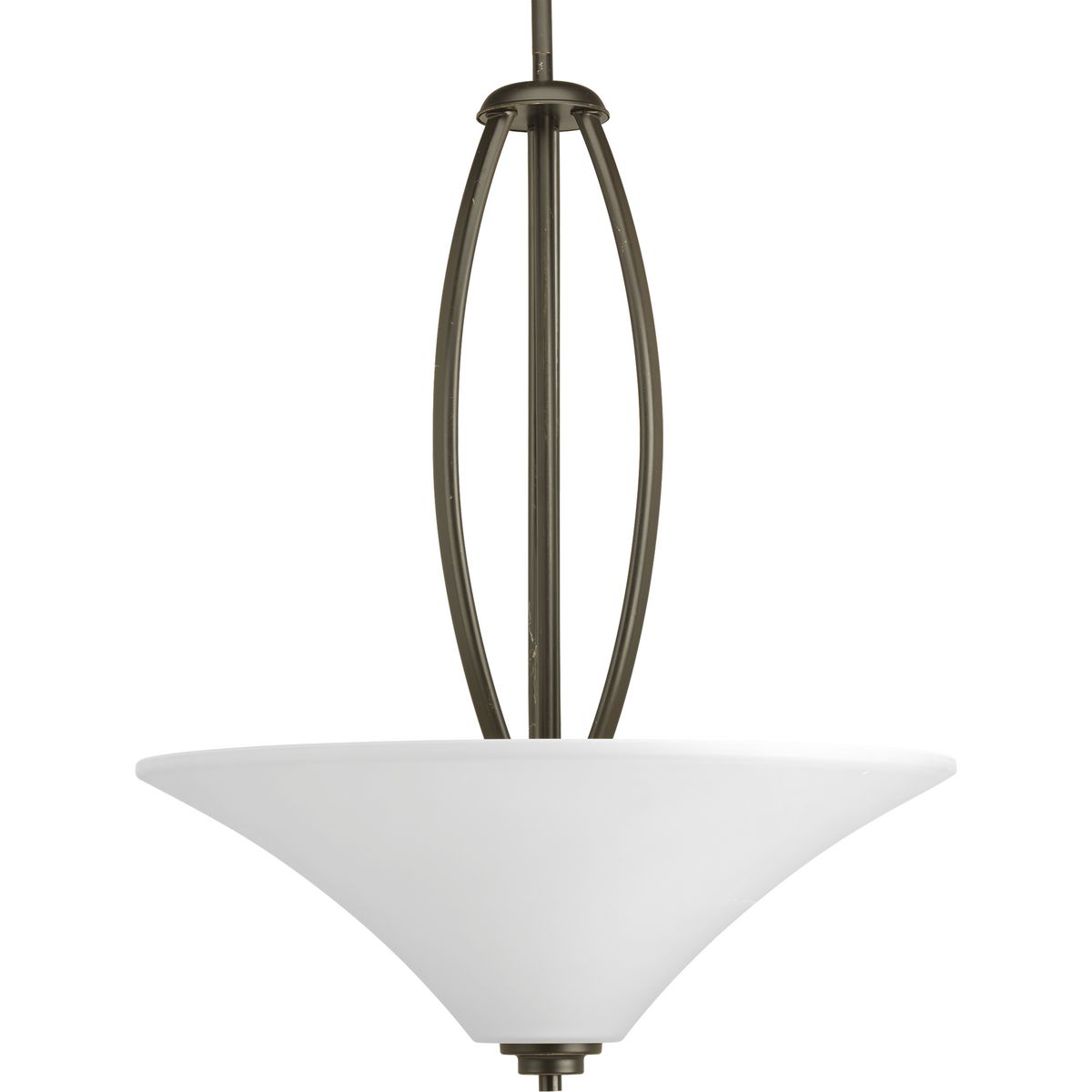 PROGRESS LIGHTING P3951-20W Antique Bronze Joy Collection Three-Light Inverted Pendant