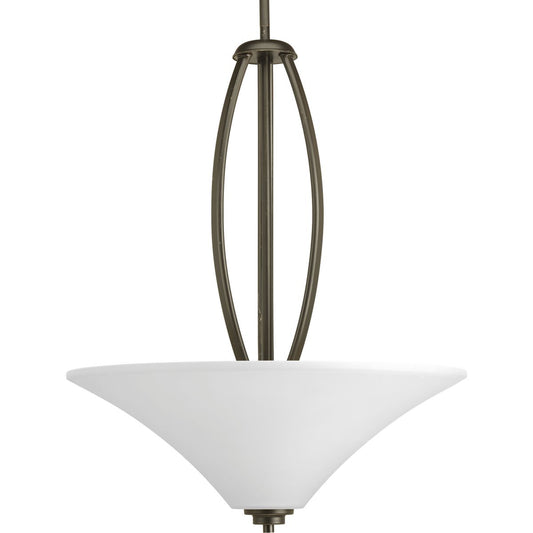PROGRESS LIGHTING P3951-20W Antique Bronze Joy Collection Three-Light Inverted Pendant