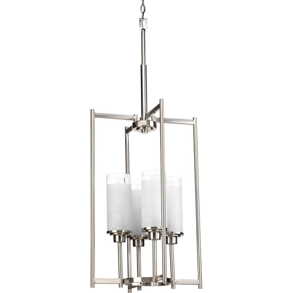 PROGRESS LIGHTING P3977-09 Brushed Nickel Alexa Collection Four-Light Foyer Pendant