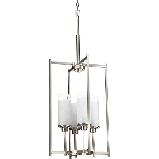 PROGRESS LIGHTING P3977-09 Brushed Nickel Alexa Collection Four-Light Foyer Pendant