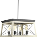 PROGRESS LIGHTING P400047-143 Graphite Briarwood Collection Four-Light Graphite Coastal Chandelier Light